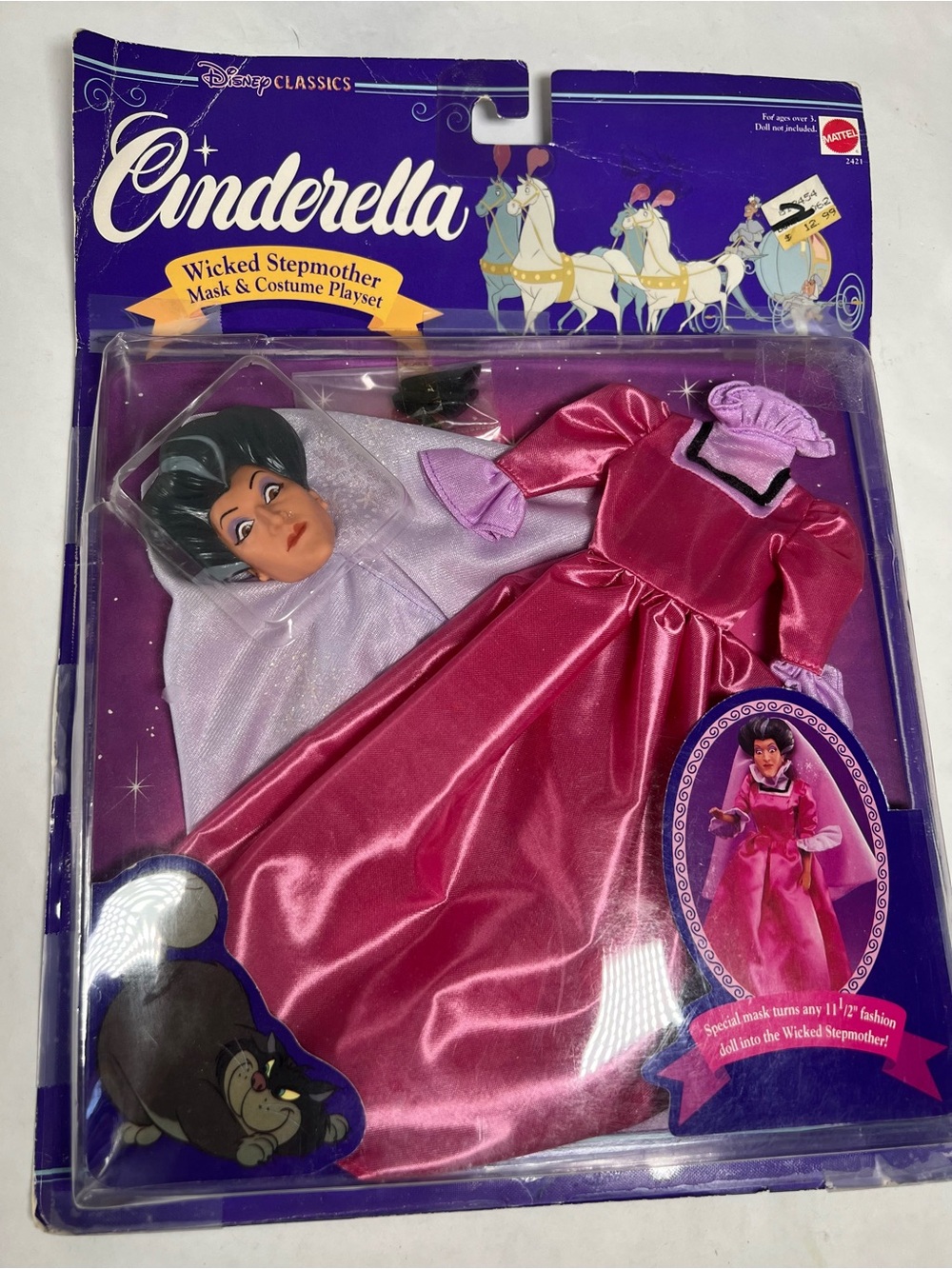 Vintage Disney Cinderella Wicked Stepmother Mask & Costume Playset